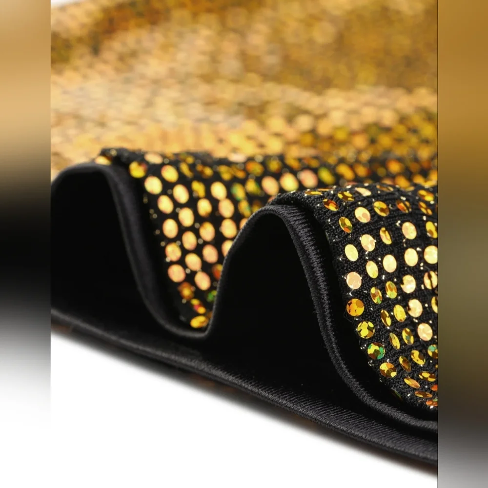 Allegra K - Sleeveless Cut Out Front Crop Tank - Slim Fitted -Sequins Top - NWOT - Picture 6 of 7